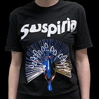 Suspiria- Peacock on a black ringspun cotton shirt (Dario Argento)