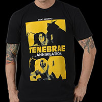 Tenebrae- Annihilation on a black ringspun cotton shirt (Dario Argento)