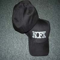 NOFX- Logo embroidered on a black flex fit baseball hat