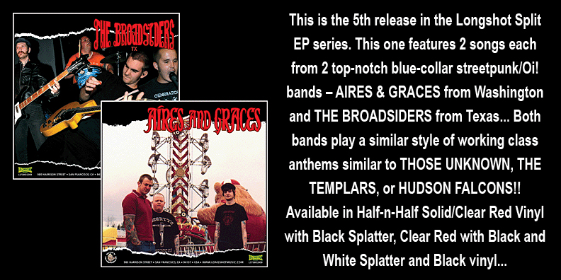 Aries & Graces/The Broadsiders- Longshot Split Series #5 7"