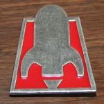 Rocket From The Crypt- Rectangular Rocket Symbol belt buckle (bb224)