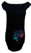 Show product details for Zombie Girl on a black girls fitted shirt dress by Low Brow Art Company