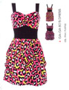Show product details for Gaga 80's Leopard Dress by Hell Bunny