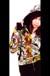 Show product details for B-Movie Girls Zip Up Hoody by Hell Bunny - SALE