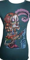 Bonita girls teal shirt by Black Market Art Company - artwork by Dave Sanchez - SALE