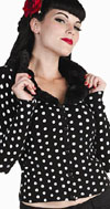 Polka Dot Cardigan with Fur Collar  by Living Dead Souls - SALE