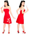 Show product details for Candy Dress in Red by Mode Merr