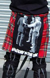 Red Plaid Bum Flap With Anarchy In The UK Print by Tiger Of London