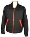 Black With Red Stitching Mechanics Jacket by Piston Clothing