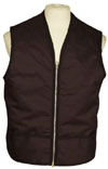 Show product details for Black Cotton Zip Up Vest by Piston Clothing