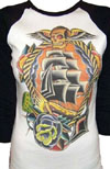 Destination Unknown - Andre Perales- girls baseball shirt by Black Market Art Company - SALE