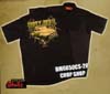 Show product details for Chop Shop on a black short sleeve workshirt by Dirty Devil Clothing