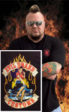 Show product details for Evil Brand Customs on a black shirt by Evil brand Clothes - SALE