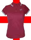 Show product details for England Belongs Womens Fitted Oxblood Polo Shirt