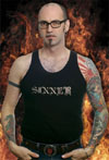 Show product details for Sinner on a black tank by Evil Brand Clothes