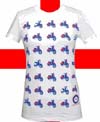 Show product details for A Way Of Life (Scooters) on a white girls fitted shirt by England Belongs