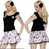 Show product details for Faces & Spiderweb Mini Skirt by Collectif/Guilty Clothing (Sale price!)