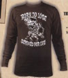 Show product details for Born To Lose Screwed For Life on a black long sleeve thermal shirt by Felon Clothing - SALE