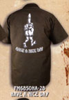 Show product details for Have A Nice Day on a black short sleeve work shirt by Felon Clothing - SALE