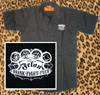 Show product details for Knuckle Duster (Drink Fight Fuck) on a black short sleeve work shirt by Felon Clothing