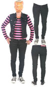 Show product details for Gerl Punk Idol Stretch Jean in BLACK by Dogpile