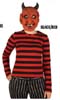 Show product details for Gerl Ramone Long Sleeve Red & Black Tight Fitting Striped Shirt by Dogpile