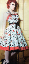Show product details for Dixie Blue 50's Dress by Hell Bunny