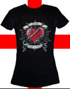 Show product details for Heart Full Of Pride on a black girls fitted shirt by England Belongs