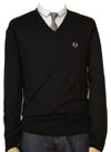 Show product details for Fred Perry Sweater in BLACK