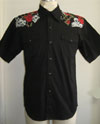 Show product details for Black Western Shirt With Printed Yolk by Living Dead Souls