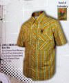 Show product details for Bite Me on a Mustard Plaid short sleeve button up shirt by Lucky 13 - SALE