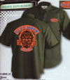 Show product details for Blue Moon on a black short sleeve button up shirt by Lucky 13 - SALE