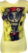 Looking for Love yellow shirt by Low Brow Art Company - artwork by Abril Andrade Griffith - SALE sz XL only