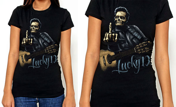 Black Bird girlfriend shirt by Lucky 13 (Johnny Dead Cash)