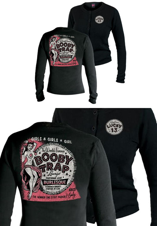 **********Booby Trap Burlesque Show Cardigan by Lucky 13 - SALE