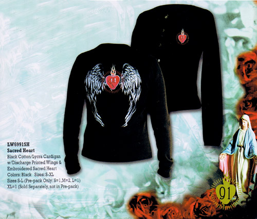 Sacred Heart Cardigan by Lucky 13 - SALE sz M only