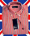 Show product details for Fred Perry Short Sleeve Red Gingham Shirt