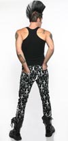 Show product details for Dagger Print Junkie Fit Guys Stretch Jeans by Lip Service 