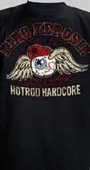 King Kerosin-Hotrod Hardcore on a black shirt by Timeless Clothing