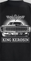 King Kerosin- V8 on a black shirt by Timeless Clothing - SALE sz S & 2 X only