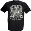 Show product details for King Kerosin Loose Lips Sink Ships on a black shirt by Timeless Clothing