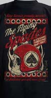 King Kerosin- Flying Spades on a black distressed shirt by Timeless Clothing - SALE