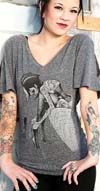 Muse V- Neck Dolman Split Sleeve girls shirt by Low Brow Art Company
