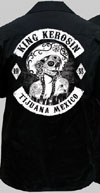 King Kerosin Guys Button Up Work Shirt by Timeless Clothing- Zombie - SALE