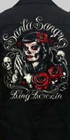 King Kerosin Guys Button Up Work Shirt by Timeless Clothing- Santa Sangre - SALE sz M only