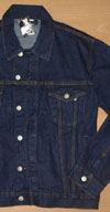 Show product details for Guys Slim Fit Black Denim Jean Jacket by No Future