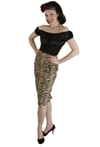 Perfect Zebra Pencil Skirt in Sand/Black by Mode Merr - SALE