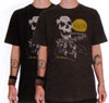 Moon Bikers on a charcoal shirt by Steady Clothing - SALE sz XL only