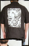 Show product details for Wanted Guyabera Short Sleeve Button Up Shirt in Black by Steady (Sale price!)