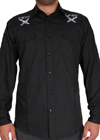 Show product details for Dead Last Embroidered on a Long Sleeve Western Button Up Shirt by Steady - SALE